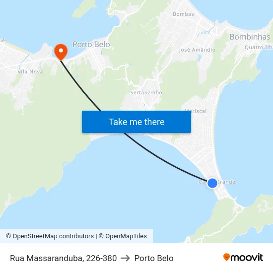 Rua Massaranduba, 226-380 to Porto Belo map