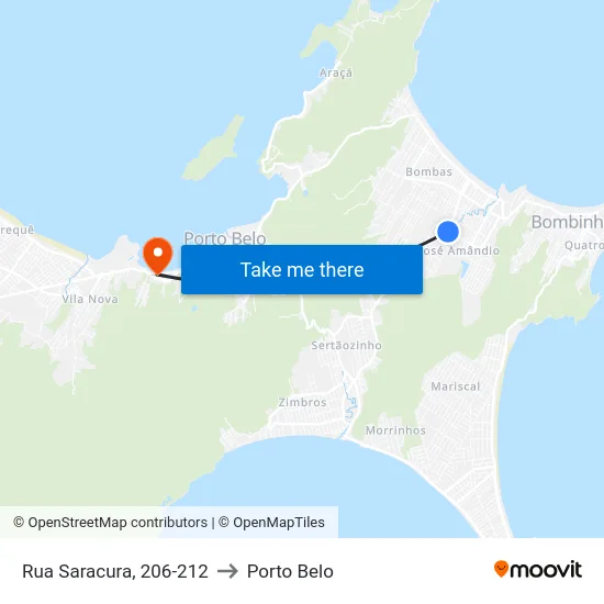 Rua Saracura, 206-212 to Porto Belo map