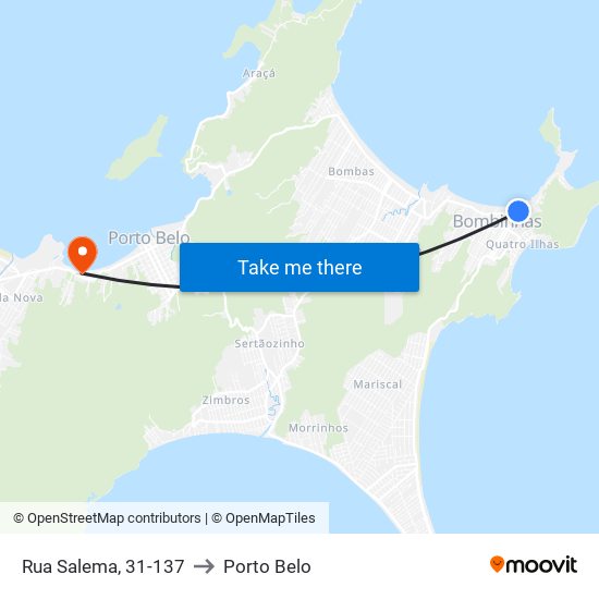 Rua Salema, 31-137 to Porto Belo map