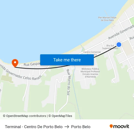 Terminal - Centro De Porto Belo to Porto Belo map
