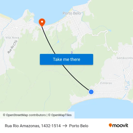 Rua Rio Amazonas, 1432-1514 to Porto Belo map