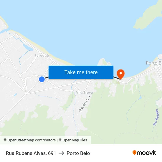 Rua Rubens Alves, 691 to Porto Belo map
