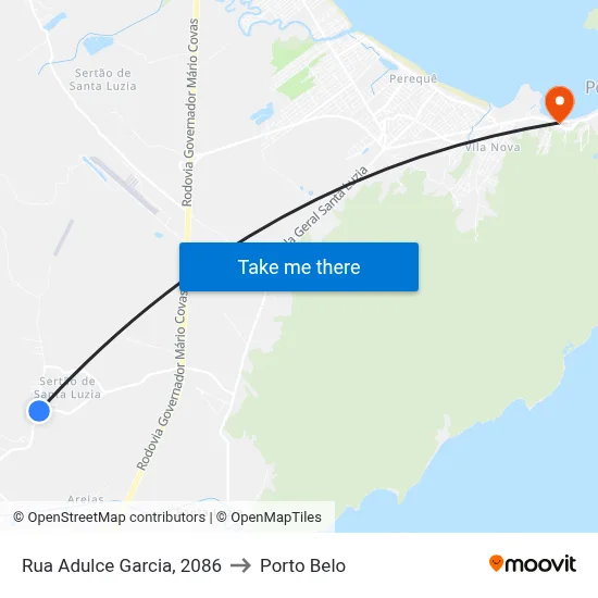 Rua Adulce Garcia, 2086 to Porto Belo map