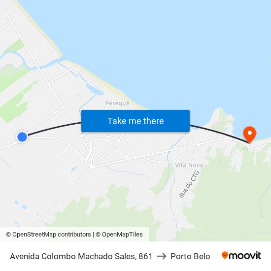 Avenida Colombo Machado Sales, 861 to Porto Belo map