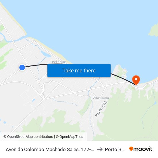 Avenida Colombo Machado Sales, 172-220 to Porto Belo map