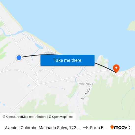 Avenida Colombo Machado Sales, 172-220 to Porto Belo map