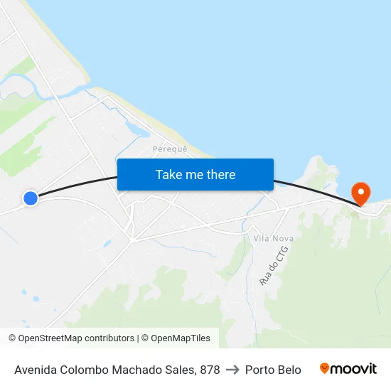 Avenida Colombo Machado Sales, 878 to Porto Belo map