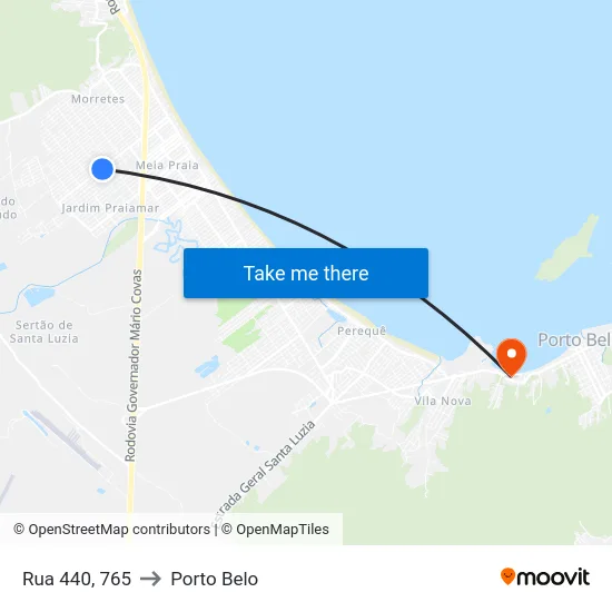 Rua 440, 765 to Porto Belo map