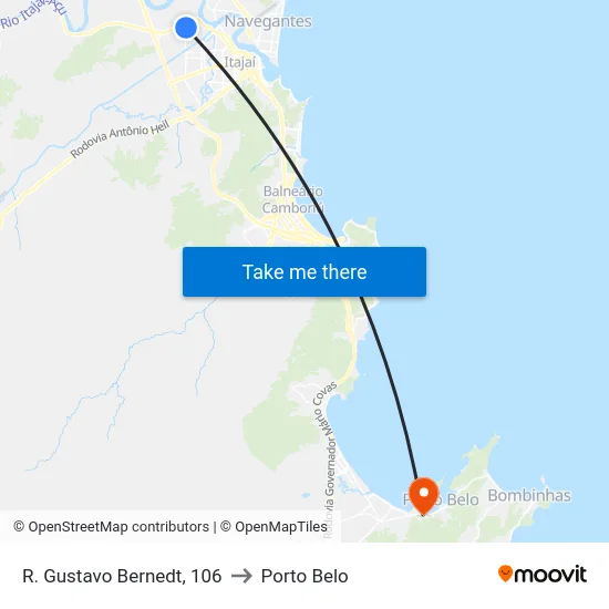 R. Gustavo Bernedt, 106 to Porto Belo map