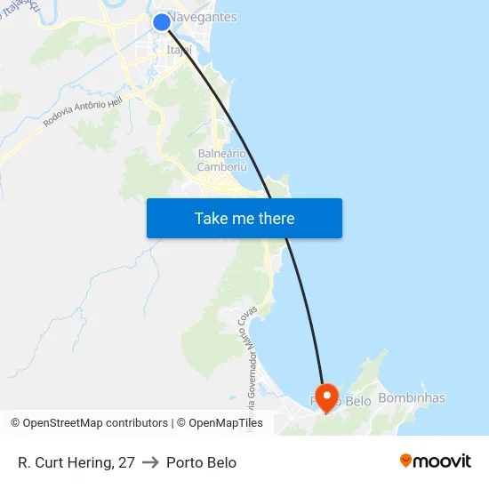 R. Curt Hering, 27 to Porto Belo map