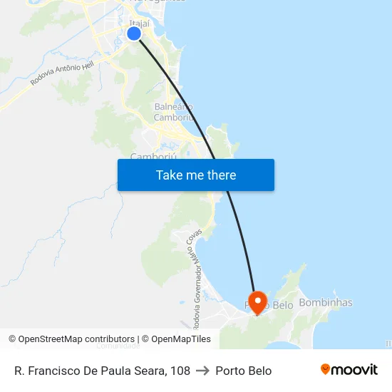 R. Francisco De Paula Seara, 108 to Porto Belo map