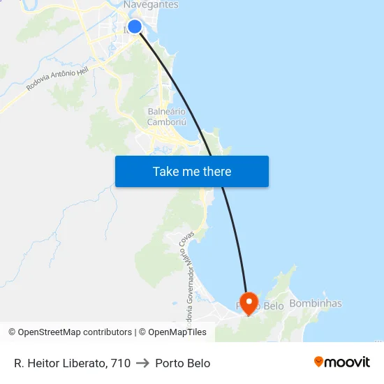 R. Heitor Liberato, 710 to Porto Belo map