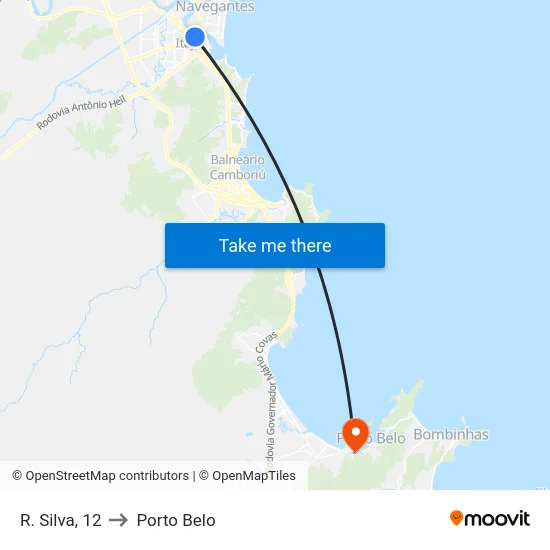 R. Silva, 12 to Porto Belo map