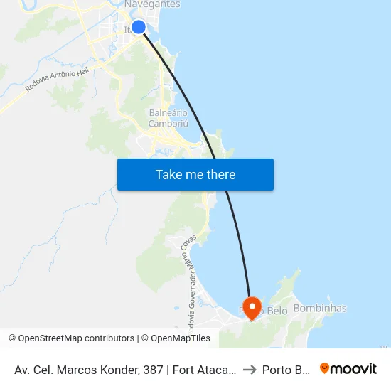 Av. Cel. Marcos Konder, 387 | Fort Atacadista to Porto Belo map