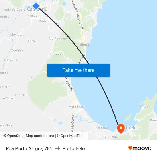 Rua Porto Alegre, 781 to Porto Belo map