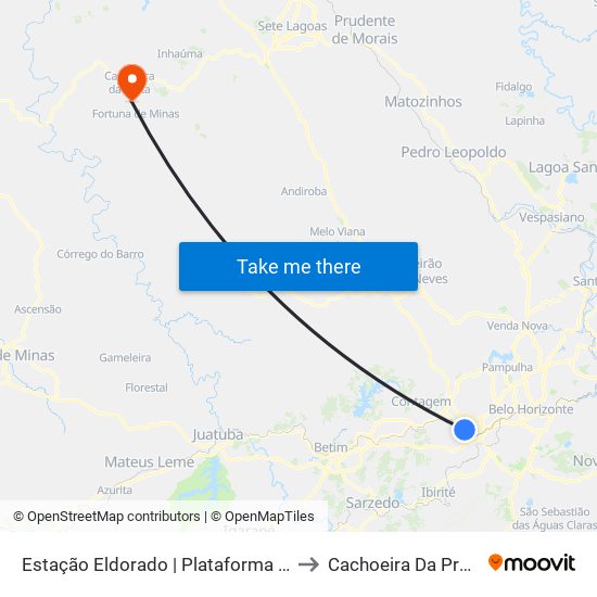 Estação Eldorado | Plataforma B6 to Cachoeira Da Prata map