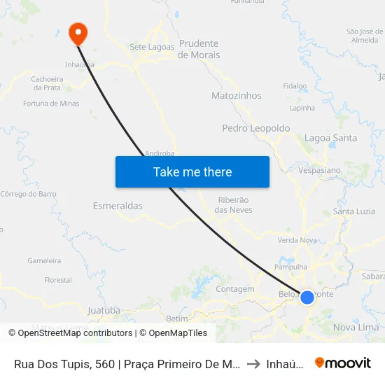 Rua Dos Tupis, 560 | Praça Primeiro De Maio 2 to Inhaúma map
