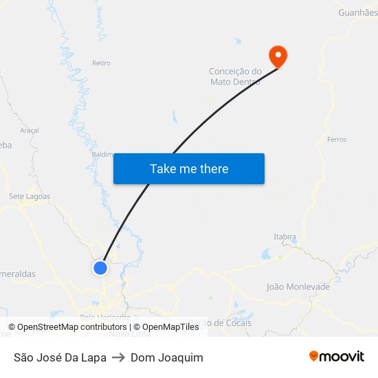 São José Da Lapa to Dom Joaquim map