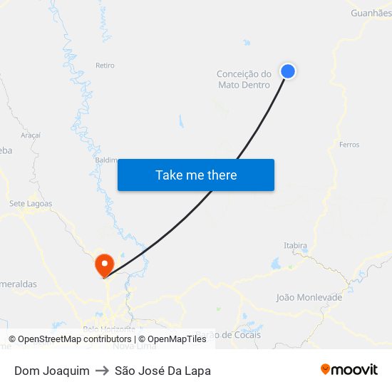 Dom Joaquim to São José Da Lapa map