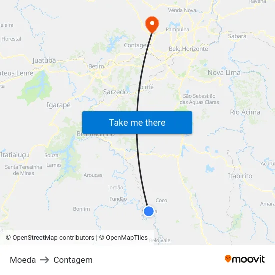 Moeda to Contagem map