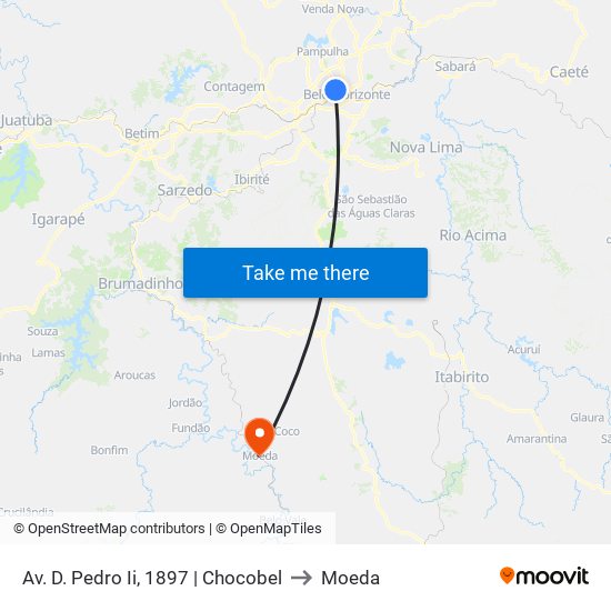 Av. D. Pedro Ii, 1897 | Chocobel to Moeda map