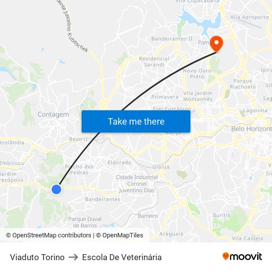 Viaduto Torino to Escola De Veterinária map