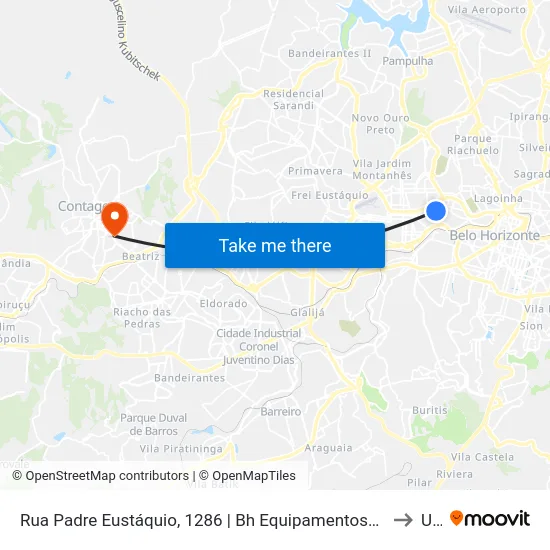 Rua Padre Eustáquio, 1286 | Bh Equipamentos/Francisco's Sorveteria to Una map