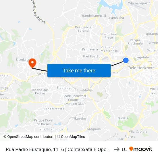 Rua Padre Eustáquio, 1116 | Contaexata E Oposto A Padaria Pão & Mantimentos to Una map