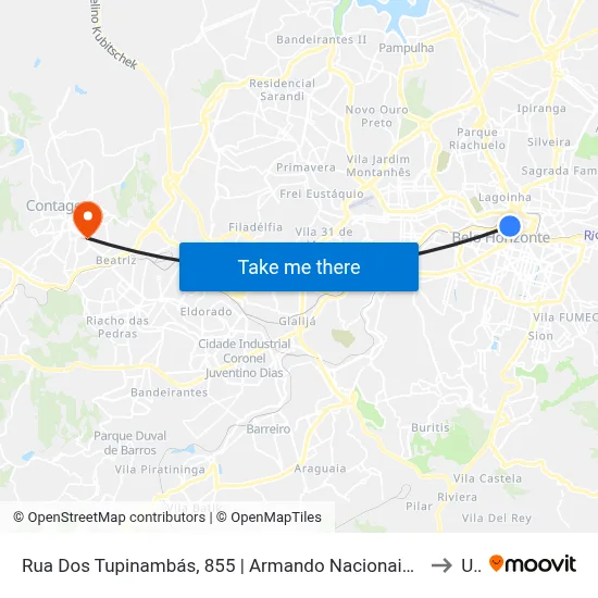 Rua Dos Tupinambás, 855 | Armando Nacionais E Importados/Empório Da Fábrica to Una map