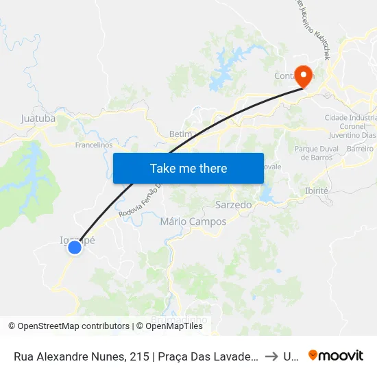 Rua Alexandre Nunes, 215 | Praça Das Lavadeiras to Una map