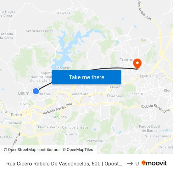 Rua Cícero Rabêlo De Vasconcelos, 600 | Oposto A Escola Estadual Juscelino Kubitschek De Oliveira (Atrás Da Pista De Bicicross) to Una map