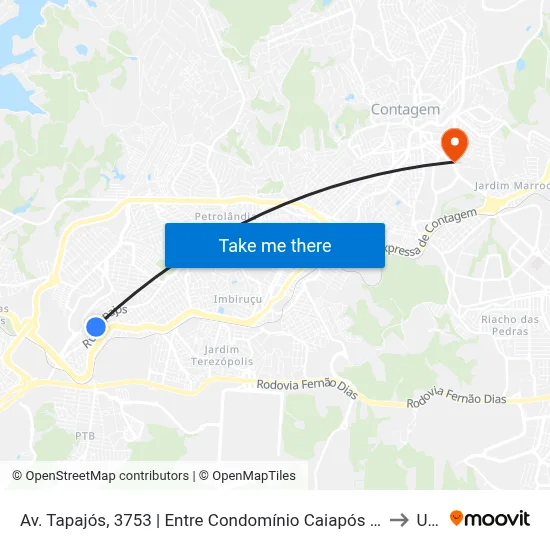 Av. Tapajós, 3753 | Entre Condomínio Caiapós E Carajás to Una map
