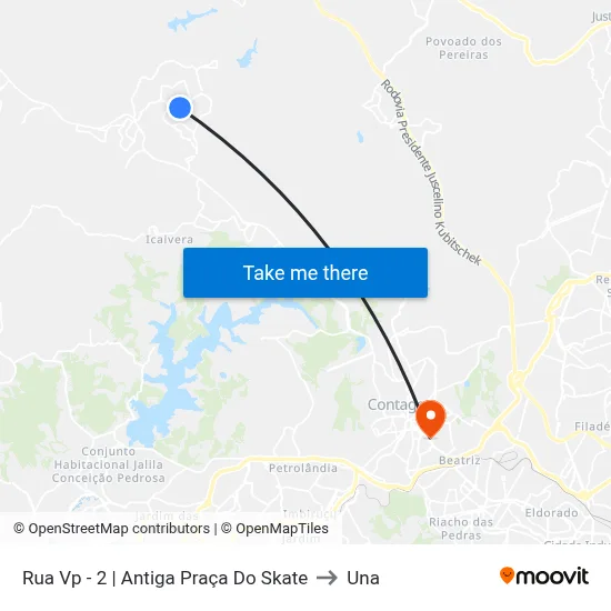 Rua Vp - 2 | Antiga Praça Do Skate to Una map