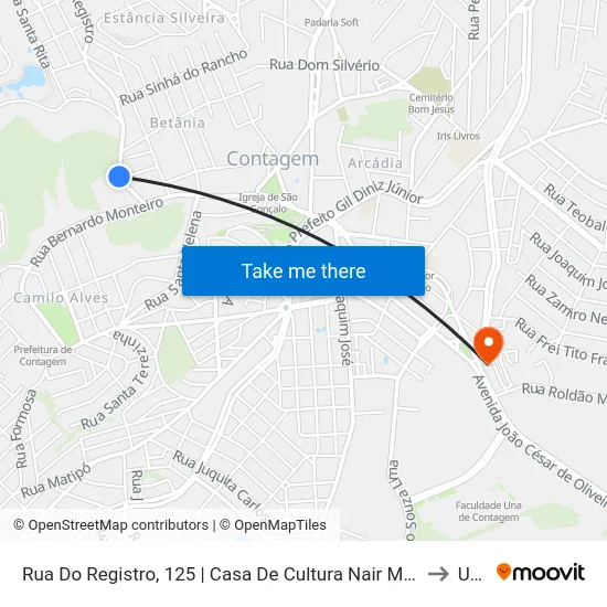 Rua Do Registro, 125 | Casa De Cultura Nair Mendes to Una map