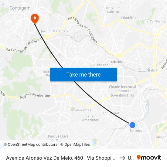 Avenida Afonso Vaz De Melo, 460 | Via Shopping Antes Da Passarela to Una map