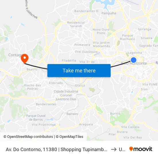 Av. Do Contorno, 11380 | Shopping Tupinambás 2 to Una map