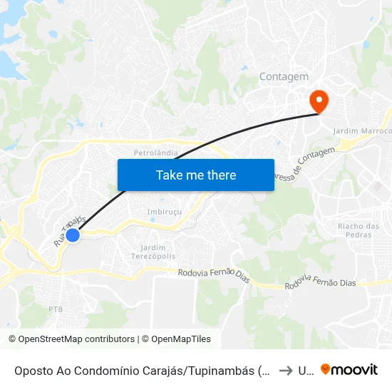 Oposto Ao Condomínio Carajás/Tupinambás (Plaza Tapajós) to Una map
