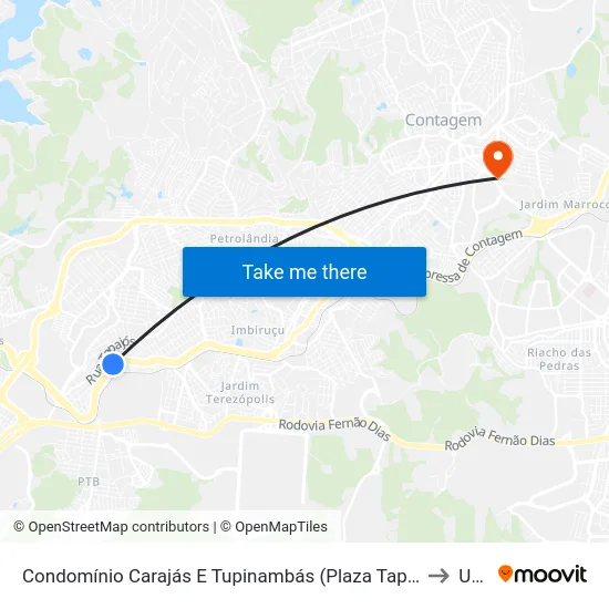 Condomínio Carajás E Tupinambás (Plaza Tapajós) to Una map
