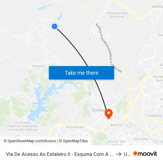 Via De Acesso Ao Estaleiro II - Esquina Com A Rua Florença to Una map