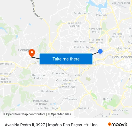 Avenida Pedro Ii, 3927 | Império Das Peças to Una map