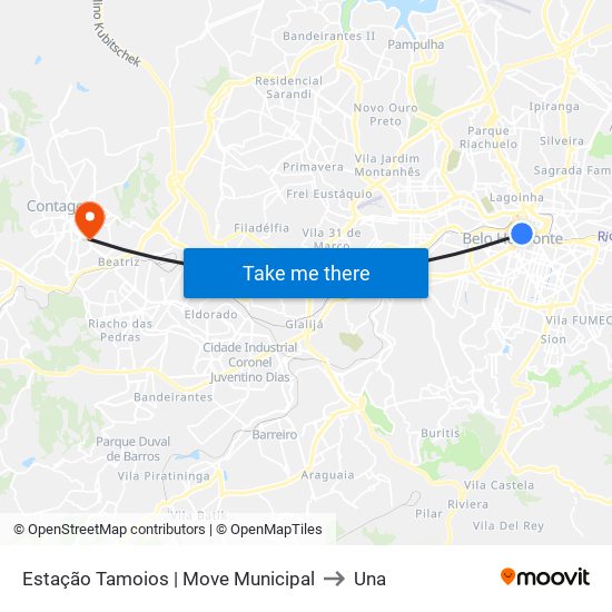 Estação Tamoios | Move Municipal to Una map