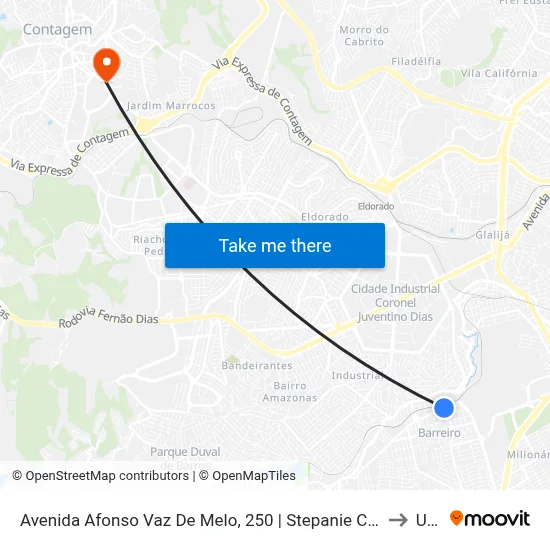Avenida Afonso Vaz De Melo, 250 | Stepanie Colchões to Una map