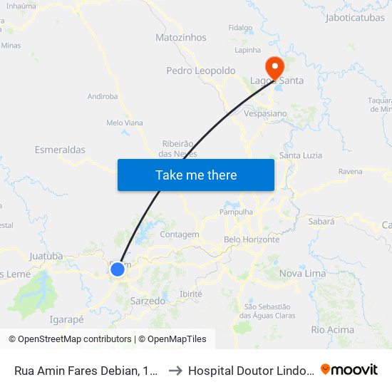 Rua Amin Fares Debian, 131 | Ceabe B to Hospital Doutor Lindouro Avelar map