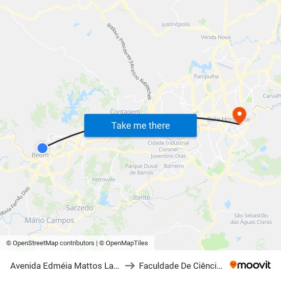 Avenida Edméia Mattos Lazzarotti, 2662 | Oposto A Cnr E Puc to Faculdade De Ciências Médicas De Minas Gerais map