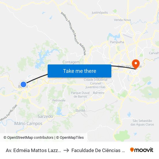 Av. Edméia Mattos Lazzarotti, 2298 | Droga Raia to Faculdade De Ciências Médicas De Minas Gerais map