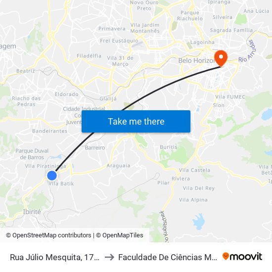 Rua Júlio Mesquita, 178 | Supermercado Dia to Faculdade De Ciências Médicas De Minas Gerais map