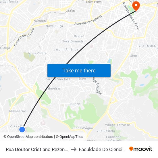 Rua Doutor Cristiano Rezende, 2745 | Hospital Júlia Kubitschek to Faculdade De Ciências Médicas De Minas Gerais map