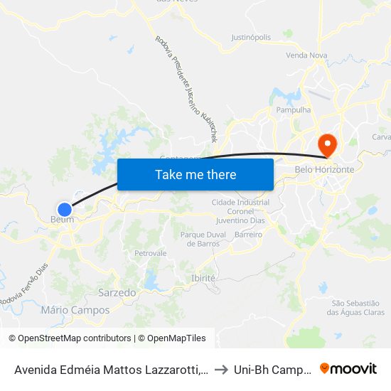 Avenida Edméia Mattos Lazzarotti, 2665 | Cnr Próximo A Puc to Uni-Bh Campus Lagoinha map