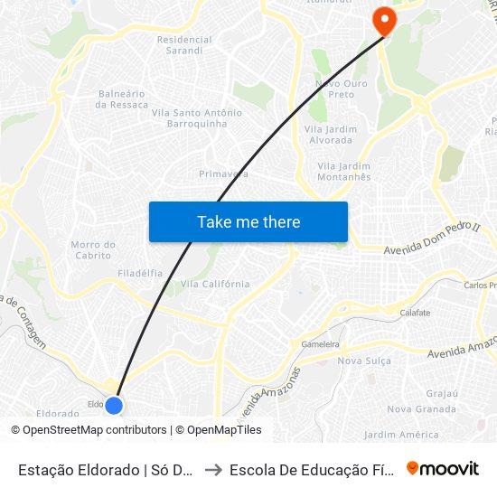 Estação Eldorado | Só Desembarque (Linhas Encerrando Viagem) to Escola De Educação Física, Fisioterapia E Terapia Ocupacional map