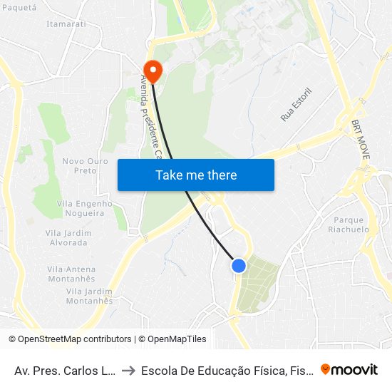 Av. Pres. Carlos Luz, 1275 | Prodabel to Escola De Educação Física, Fisioterapia E Terapia Ocupacional map